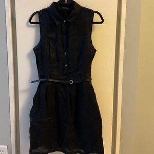 Belted Black Dress
